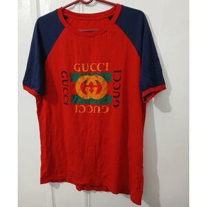 Gucci mens MODERN FUTURE red blue graphic tshirt short sleeve
